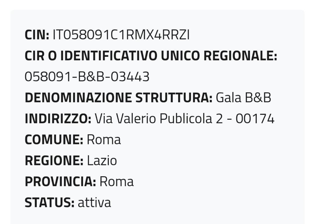 Gala B&B Rome Bagian luar foto